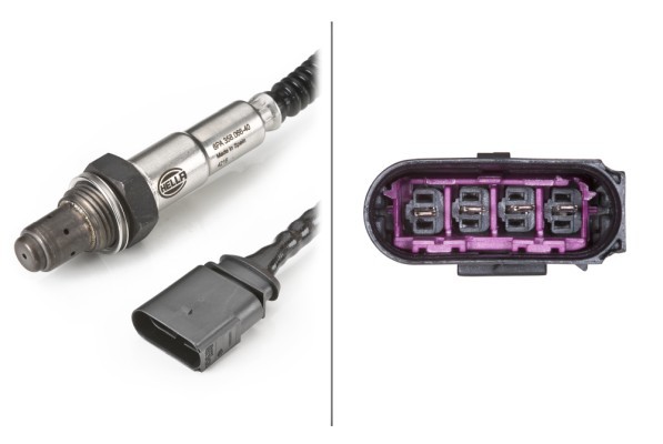 Hella 6PA358066-401 Lambdasonde 4-Pin 750Mm FüR A3 A4 B5 B6 B7 A6 C4 C5 A8 D2-image