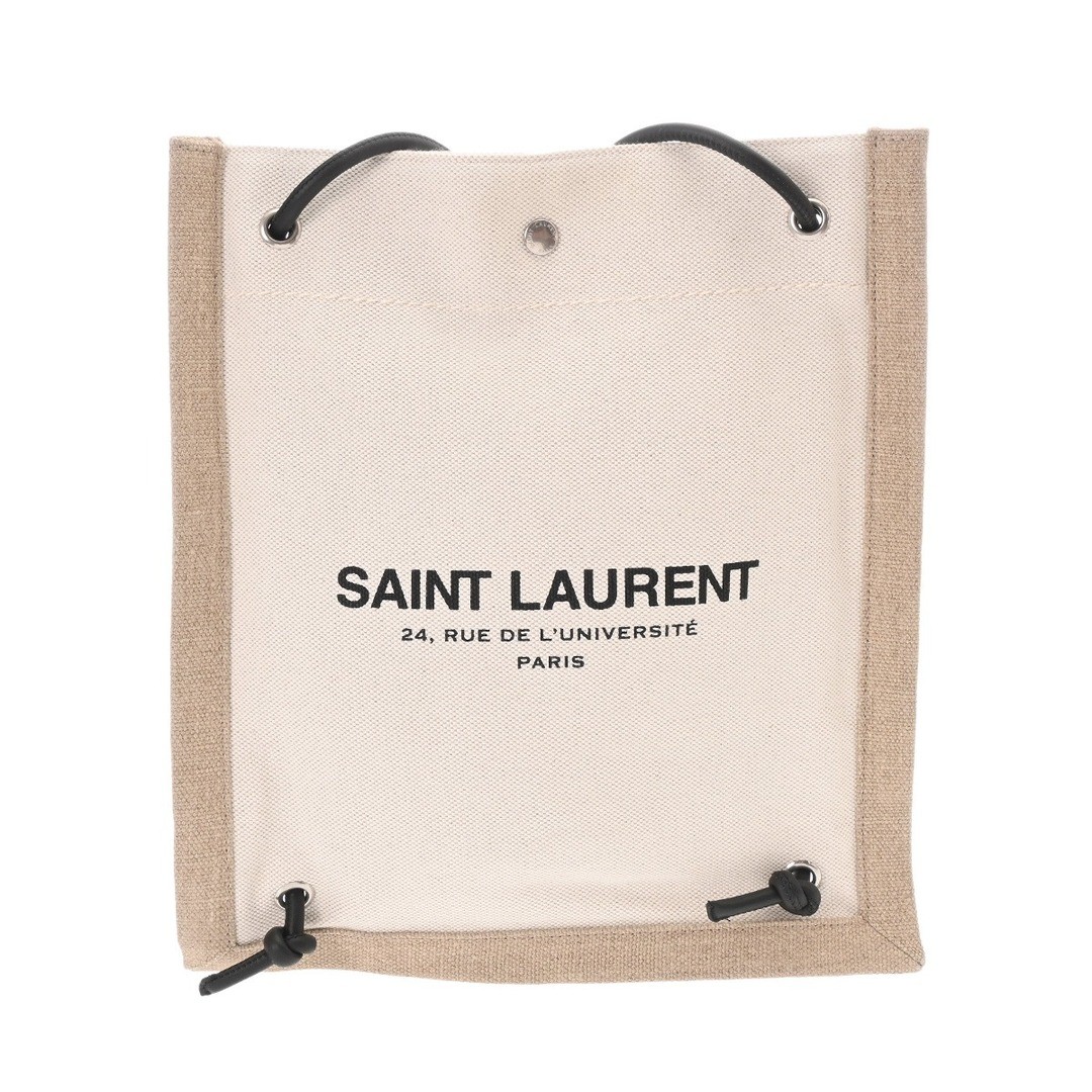 Borsa a tracolla piatta Saint Laurent beige