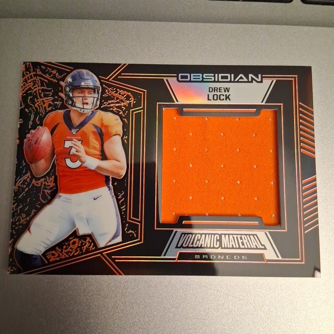 Drew Lock Panini Obsidian Volcanic Material #VM4 Electric Etch Green