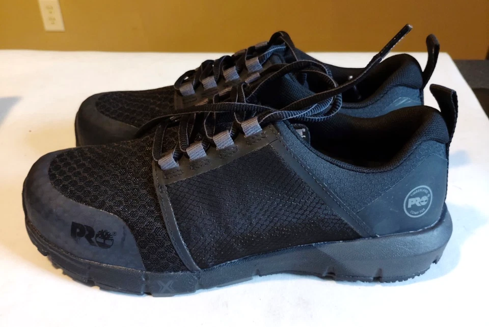 NOVO Sapato de Trabalho Timberland Pro Masculino Tamanho 7.5 W Raio Comp Toe EH - Imagem 4 de 4