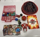 Lot of 19 Vintage Bakugan Battle Brawlers with Carrying Case and Foldable Arena