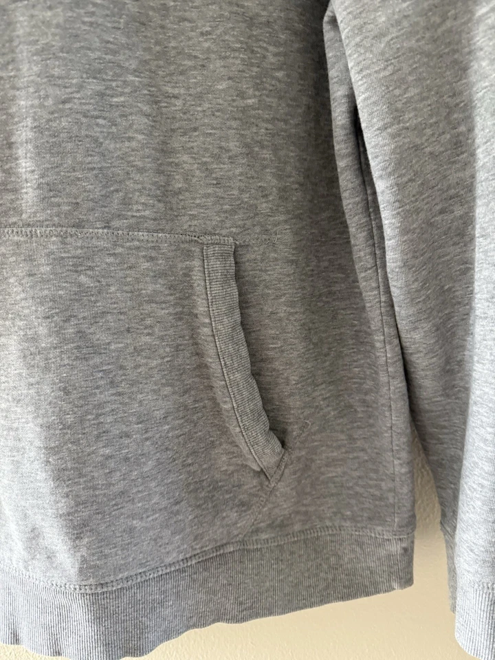 Original Penguin Para Hombre Grande Gris Sudadera con Capucha Pullover Manga Larga Logo Foto 3 de 4