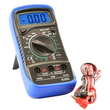 JacobsParts Digital Multimeter AC DC Voltmeter Ammeter Red, Blue, Black 