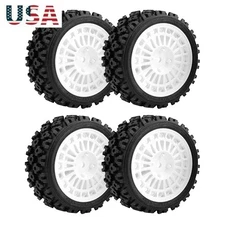 4Pcs RC Rally Replacement Tire Set For Tamiya TT01/TT02/XV-01/HPI 1/10 RC Car a