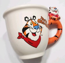 TAZA TONY THE TIGER FROSTED FLAKES ¡SON GENIALES! Lindo mango Kellogg 2001