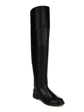FRANCO SARTO Womens Black Over The Knee Haleen Block Heel Leather Boots 5.5 M