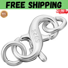 925 Sterling Silver Clasp Double Opening Lobster Claw Clasps Necklace