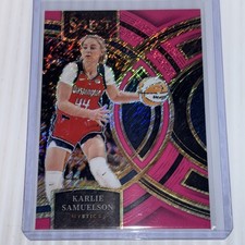 2024 Panini Select Wnba Karlie Samuelson Premier Level Pink Shimmer 1/3 Mystics