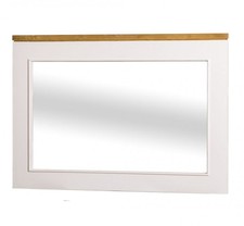 Badezimmerspiegel Holzspiegel Wandspiegel Spiegel Landhausstil weiß Shabby Chic