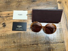 Fendi FF0430/S  9B70 Sunglasses Authentic Women's Brown Round Made in Italy