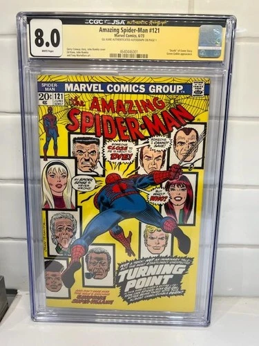 Amazing Spider-Man #121 CGC 8.0 Signed by Gil Kane on page 1