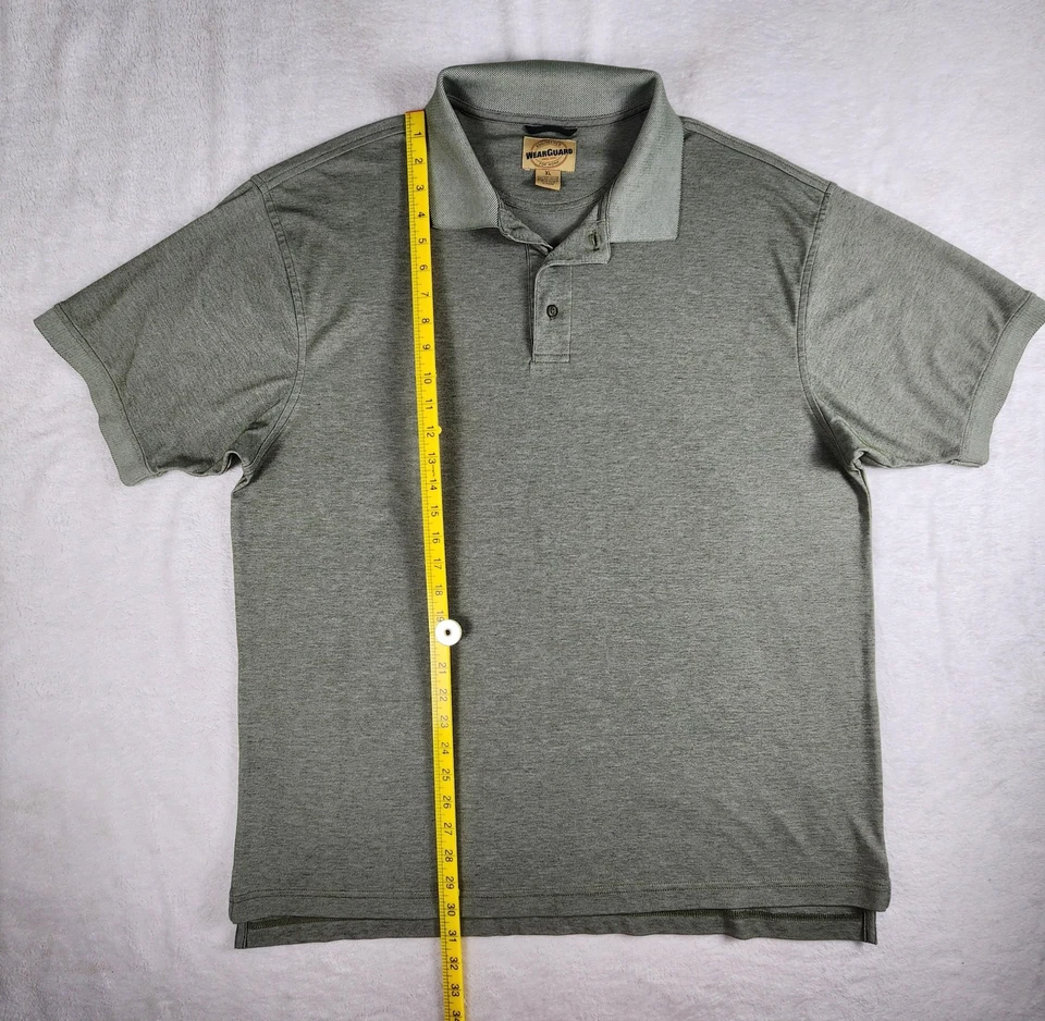 WearGuard Polo Para Hombres XL Gris Manga Corta Uniforme de Trabajo Mezcla de Algodón Pima Foto 2 de 4