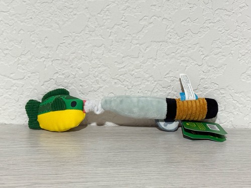 Bark Box Catch Of The Play Fish With Pole Big Shake Lake Plush Sz S Dog Toy NWT - Picture 3 of 3