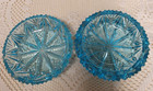 Boyd Crystal Art Glass DIAMOND PUFF Trinket Covered Dish in SKY BLUE — photo 3