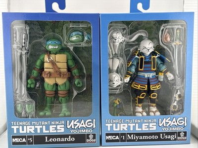 Ninja Turtles Set of 2 Miyamoto Usagi & Leonardo NEW USAGI Yojimbo. NECA