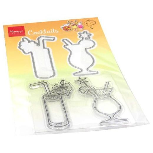 Marianne Design Clear Stamps & Cutting Dies - Hetty's Summer Cocktails HT1656