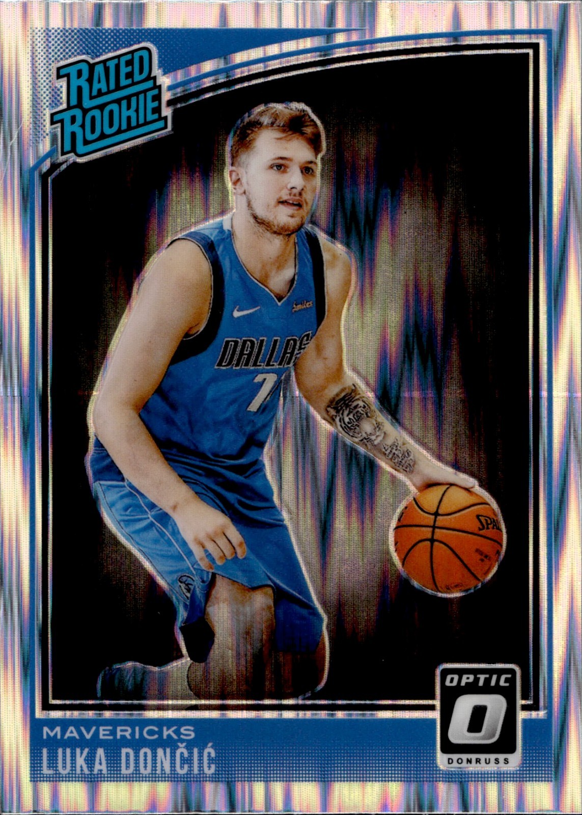 2018 Optic Luka Doncic Rated Rookie Shock Prizm #177 RC