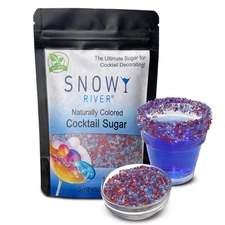 Snowy River Americas Cocktail Sugar Kosher All Natural Red White & Blue 4oz