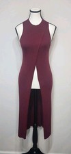 NWT GUESS Women's Sleeveless Open-Front Tunic In Zinfandel Size XXS