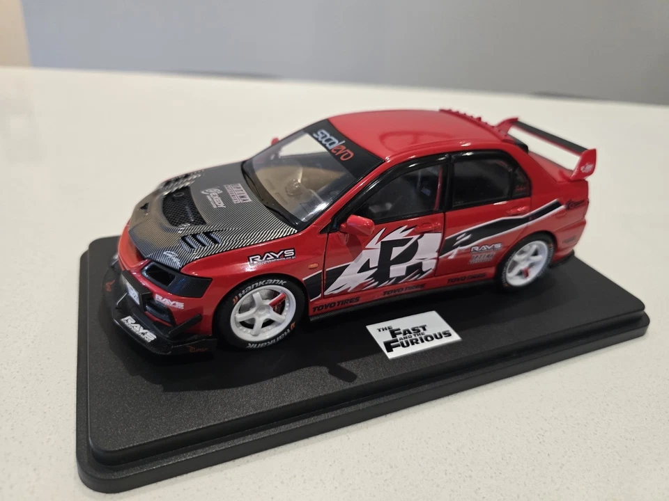 Coche diecast Fast & Furious Tokyo Drift escala 1:24 Sean's Mitsubishi Lancer... Foto 3 de 4