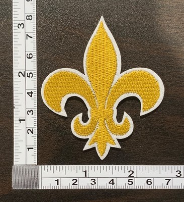 Gold Fleur De Lis Embroidered Iron On Patch