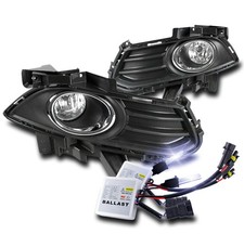 2013-2016 FORD FUSION MONDEO CHROME BUMPER FOG LIGHT LAMP W/10K XENON HID+BEZELS