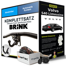 Für VOLVO S40 Limousine II MS Anhängerkupplung abnehmbar +eSatz 13pol 04- NEU