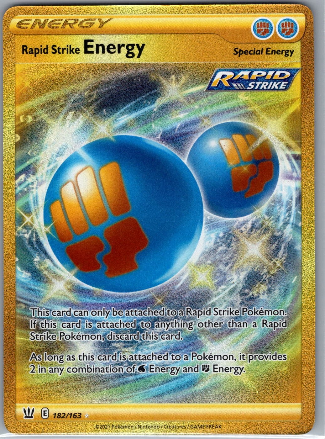 Rapid Strike Energy 182/163 SWSH05: Battle Styles - Pokemon Card - NM