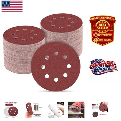 165 PCS 5'' Hook and Loop Sanding Discs - Durable & Efficient Dust Extraction