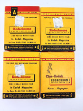 4 Vintage Kodak Kodachrome Double 8mm Color Movie Film K460 25ft SEALED 1958