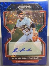 2022 Panini Prizm Draft Picks Blue 16/25 Roman Phansalkar Auto