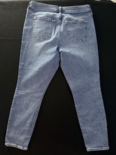 Gap Women's Authentic True Skinny Mid Rise Denim Blue Jeans Pants Sz 33/16R