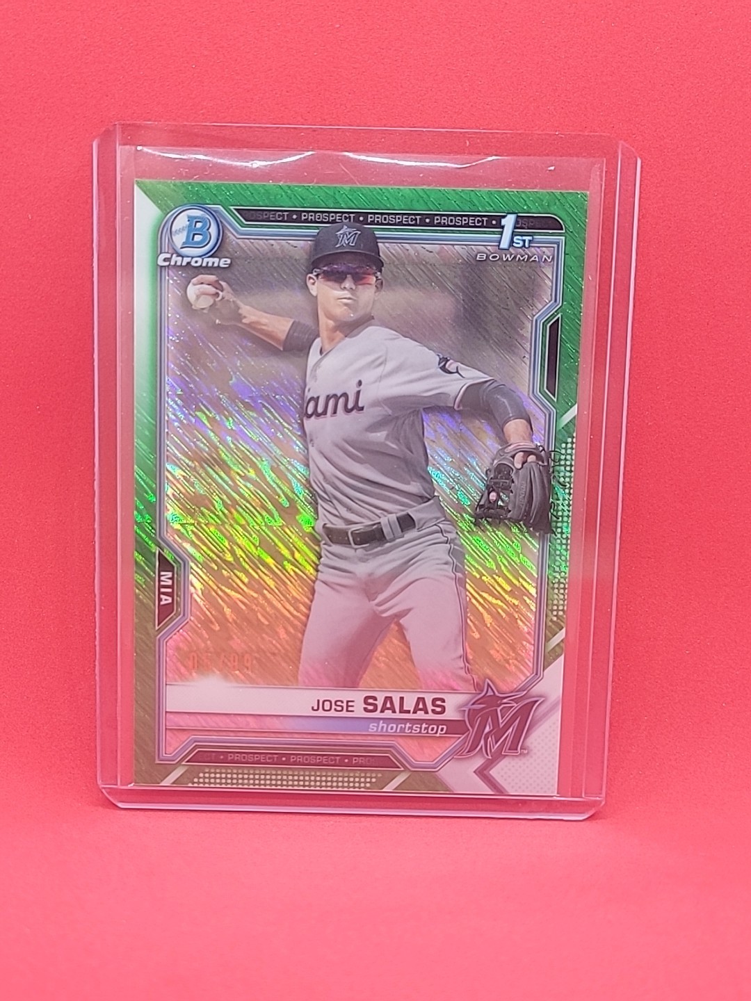 2021 Bowman Chrome Jose Salas Green Shimmer /99 #BCP-110 (L11)