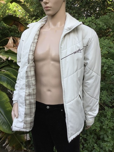 rare BILLABONG White Cream Windbreaker Puffer Jacket WInter women L / men M - Picture 11 of 12