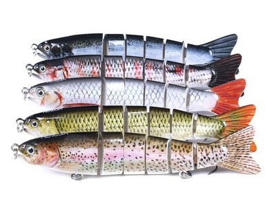 10PCS Multi Jointed Fishing Lures Sinking Wobblers Swimbait Hard Bait Crankbait 10PCS Multi Jointed Fishing Lures Sinking Wobblers Swimbait Hard Bait Crankbait