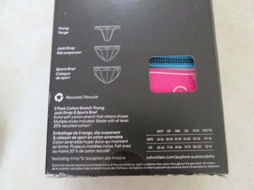 NEW Calvin Klein Pride 3 pack Cotton Stretch Thong, Jock Strap, Sports Brief L - Picture 5 of 6