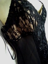 New Sue Wong "The Rare Earth" Dress.100 SILK,Made Of Sequence  Beads.