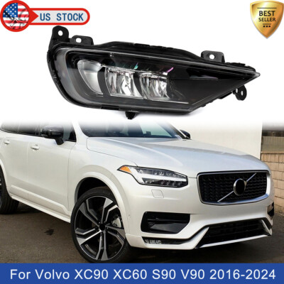 LED Fog Light Front Bumper Lamp For 2016-2024 Volvo XC60 XC90 S90 V90 Right Side