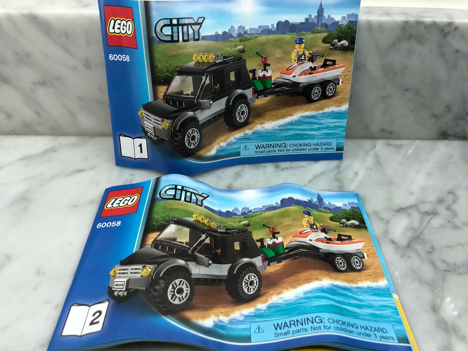 lego city suv with watercraft