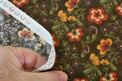 By 1/2 Yd, Red & Gold Floral on Brown Quilt Cotton, Moda, Gervais, Essence, V388 - Picture 5 of 8