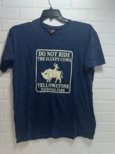 NEW - Delta Apparel Yellow Stone Park Short Sleeve Cow Shirt - Blue Size XL