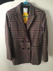 sandro plaid coat