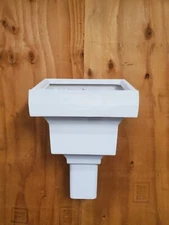 Conductor Head Scupper Box Molded Plastic 2"x3"  Downspout Gutter Rain