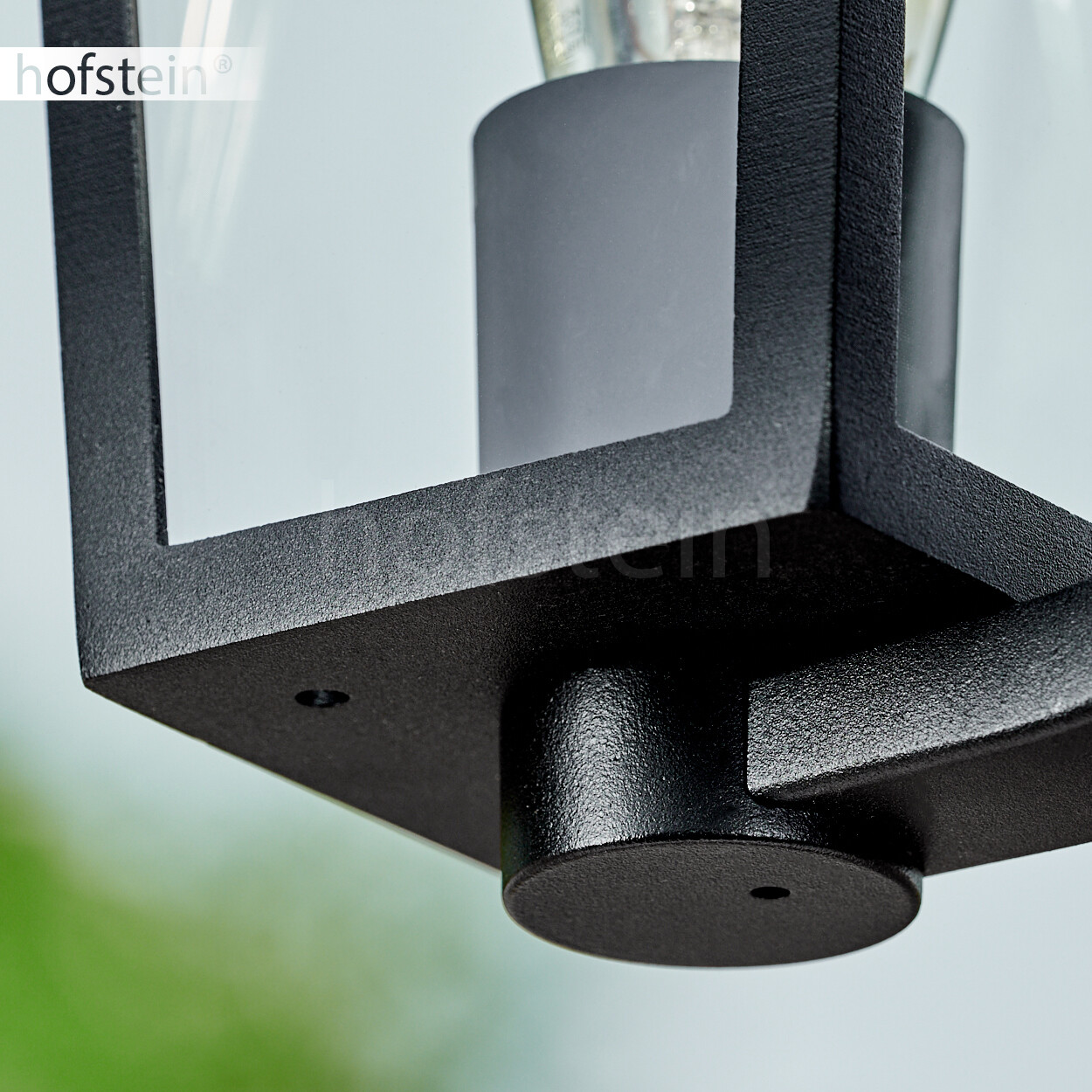 Lampada da terra per esterno con 3 luci in vetro nero foto 6