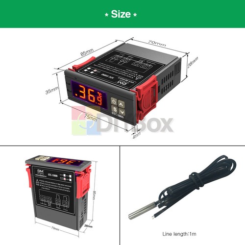Digital STC-1000 Temperature Controller Temp Sensor Thermostat Control 110-220V - Picture 8 of 18