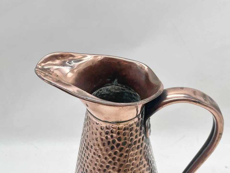 ANTIKER SANKEY SON MASSIVER KUPFER GEHÄMMERTER KRUG KRUG IDEALE SCHLANGENVASE - Bild 2 von 4