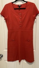Banana Republic Womens Short Sleeve Dress Orange Size 10