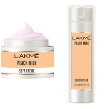 Lakme Peach Milk Soft Creme Moisturizer 50gm. - Moisturizer Body Lotion 60 ml.