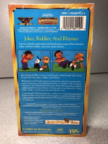 RARE Little People Video Jokes, Riddles, And Rhymes VHS TAPE ONLY - Imagen 2 de 9