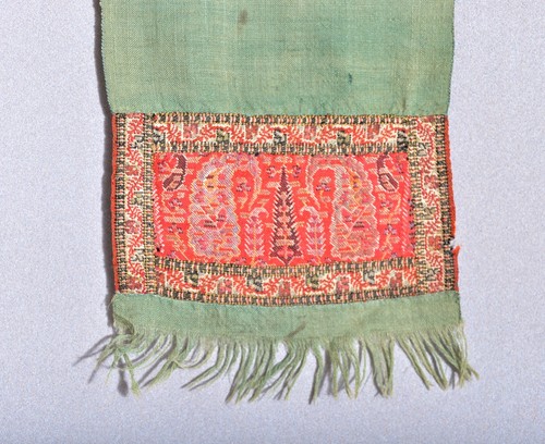 MUSEALE DEACCESSION FEINER ANTIKER ANFANG 1800er INDIEN KASCHMIR PAISLEY SCHAL TUCH - Bild 6 von 12